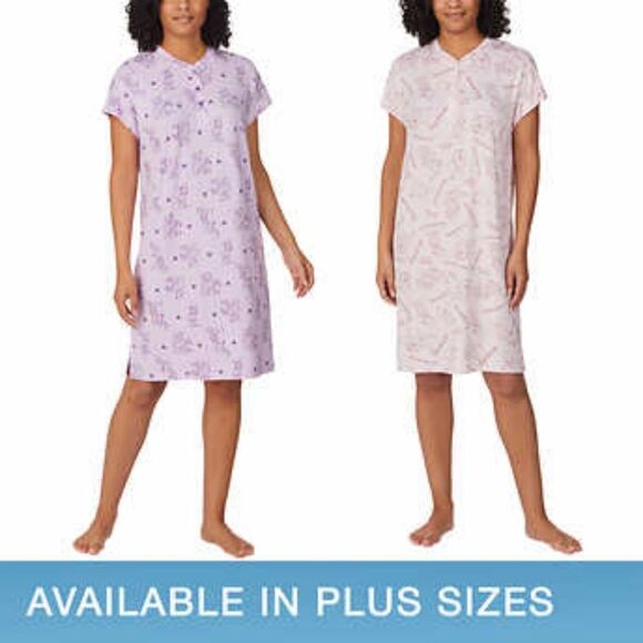 Disney Mickey and Minnie Ladies' 2-pack Sleep Dress - Picture 1 of 8